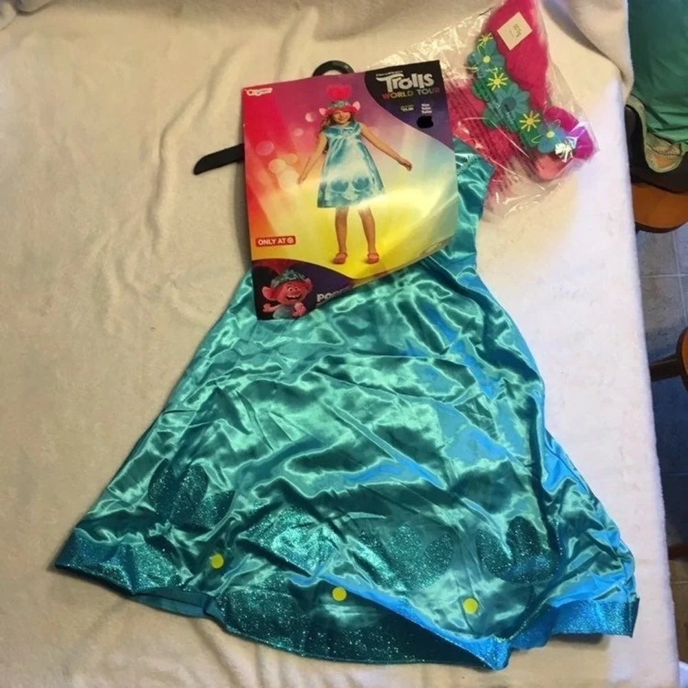Disguise Trolls World Tour Poppy Costume Kids Size Small 6-7 New Deluxe Outfit